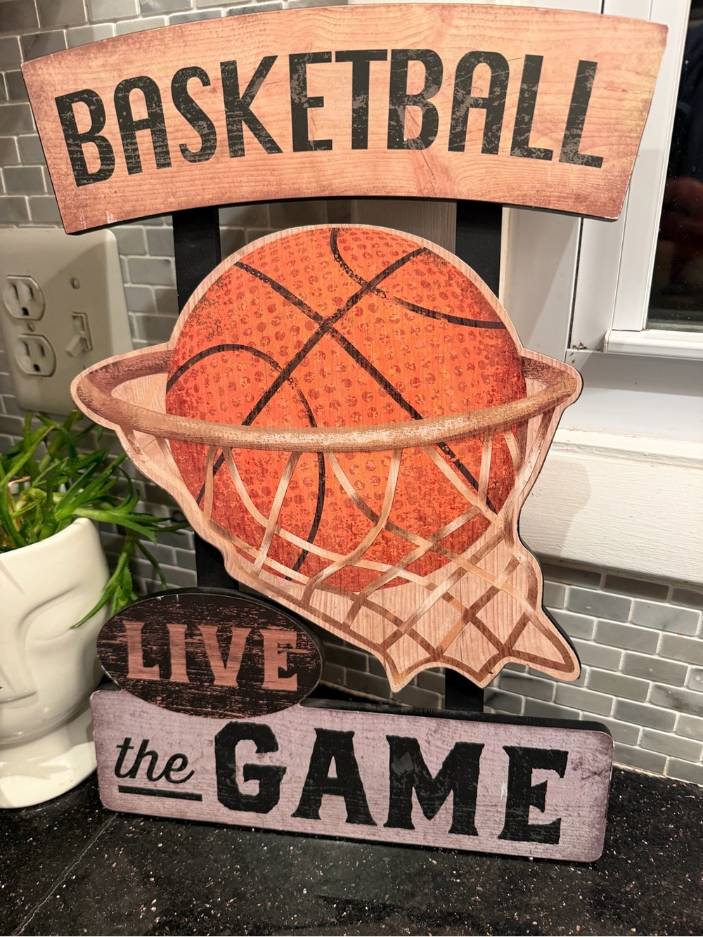 Open Road Brands Decorative Sign - Basketball: Live the Game 16”